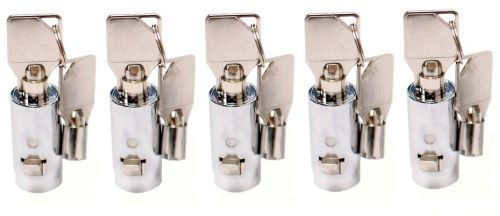 5 Plug locks for vending machines-soda, snack, fits Coke machines, 7up machine