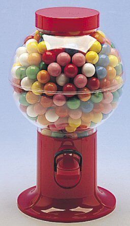 Gumball candy snack dispenser red, 9.5&#034; for sale