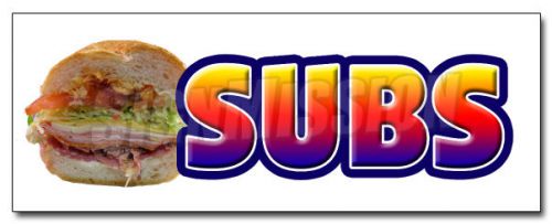 48&#034; SUBS DECAL sticker submarine hero hoagie shop promotional marketing window