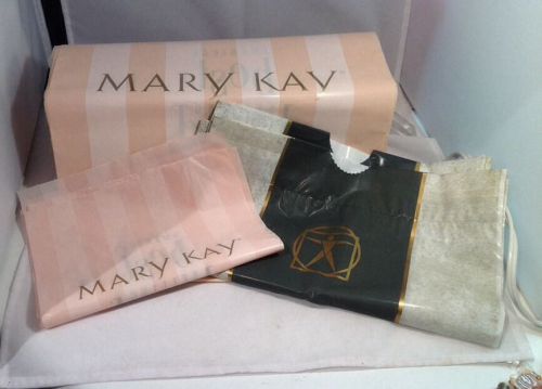 NEW Mary Kay Plastic Shopper Shopping Merchandise Bags LOT of 12 Women &amp; 3Men