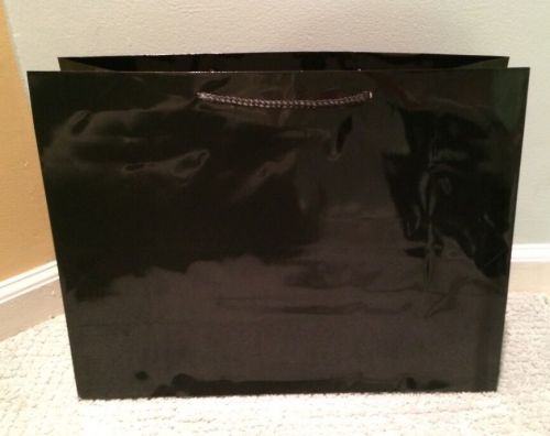 Black Vogue Laminate 16&#034; x 6&#034; x 12&#034; Merchandise Gift Bags 36 Count