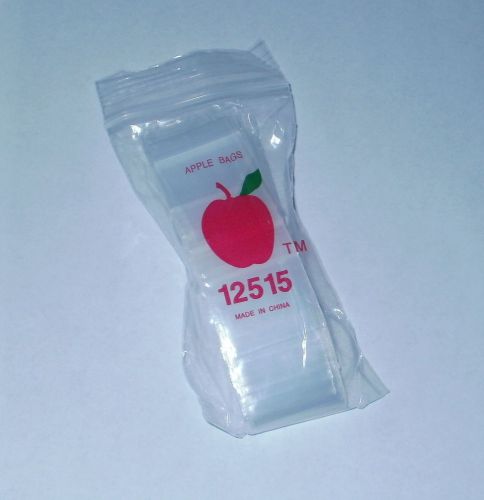 1000 CLEAR APPLE SMALL ZIPLOC PLASTIC BAGS NEW #12515