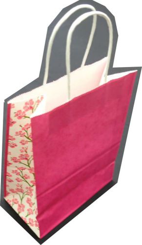 250 Cherry Blossom Side Printing Debbie Paper Retail Shopping Bag GIft Shopper