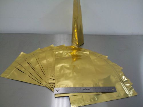 Bag Pouch Gold Zip Lock Foil Stand Up 20PCS of 9&#034; x 13.5&#034; Large Capacity