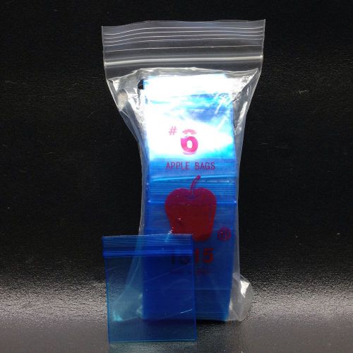 100 Ziplock Bags Blue Apple 1 1/2 x 1 1/2 Jewelry Bag 1515