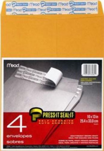 Mead Kraft Envelopes 10&#039;&#039; x 13&#039;&#039; Self Seal 4 Count
