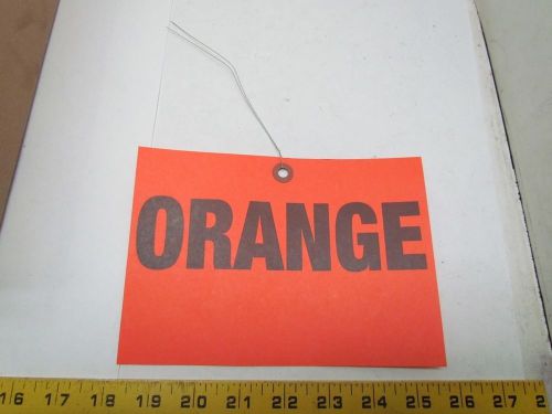 5 1/4x7 1/2&#034; Orange Wire Tag Box of 500