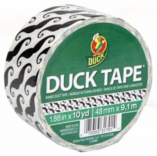 6-pack duck brand 1.88-inch x 10-yard mustache print all purpose duct tape for sale