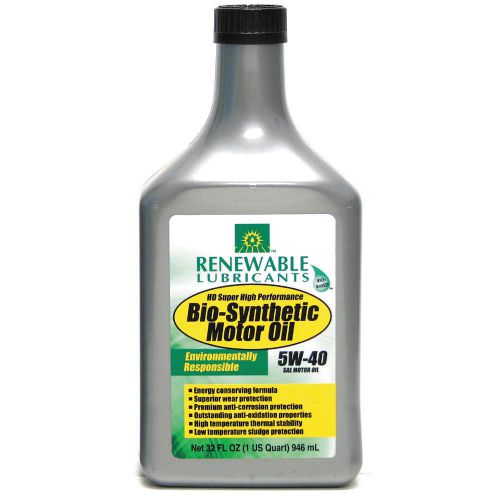 Engine Oil, Bio-Synthetic, 1 Qt., 5W40 85251