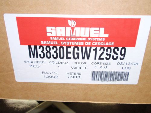 Samuel m3830egw129s9 strapping white 3/8&#034; x 12900&#039; for sale