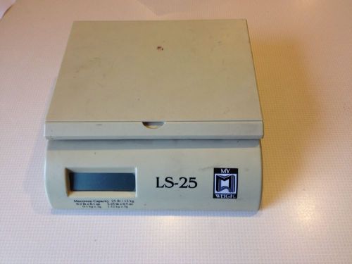MY WEIGH LS-25 SHIPPING SCALE ** NEEDS 9 VOLT BATTERY ** WORKS