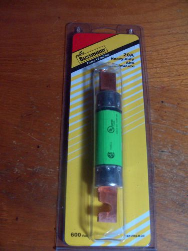 Cooper Bussman 20A heavy duty 600 vac heavy duty time delay cartridge fuse **new