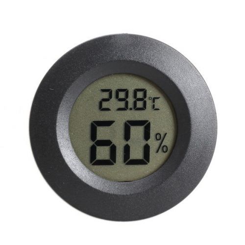 Mini LCD Celsius Digital Thermometer Humidity Hygrometer Meter Black