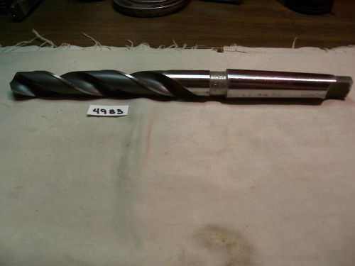 (#4983) Resharpened Machinist 27/32 Inch American Made Morse Taper Shank Drill