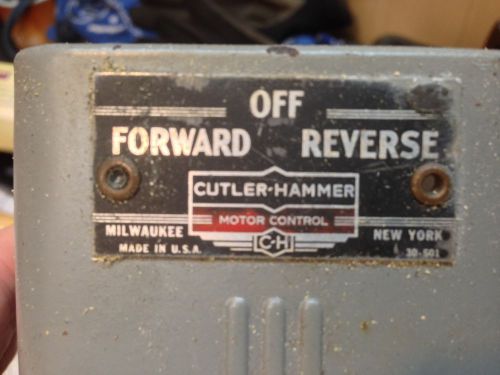 Cutler-Hammer drum switch (South Bend Lathe)