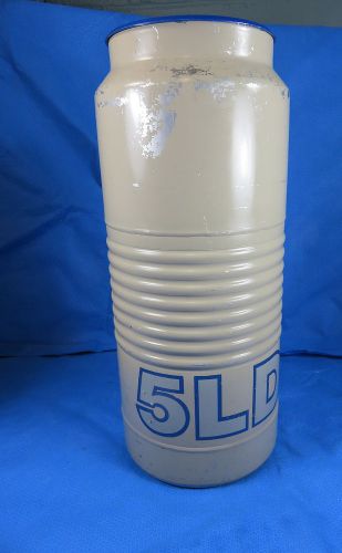 Taylor-wharton 5ld liquid nitrogen cryogenic dewar storage canister with lid for sale