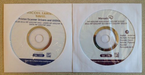 Ricoh Aficio MP 4002 / MP 5002 CD&#039;s - Print Drivers and Manuals
