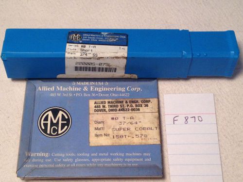 1 new 3/4&#034; allied spade drill amec 22000s-075l. w/ 5 bits 37/64&#034; usa made {f870} for sale