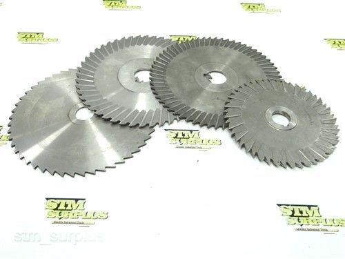 Lot of 4 hss heavy duty milling cutters 6&#034; to 8&#034; with 1&#034; to 1-1/4&#034; bore utd for sale