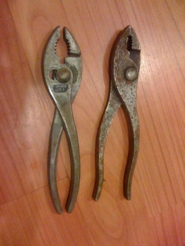 Lot of 2 - vintage 6&#034; forged in usa slip joint pliers channel lock for sale