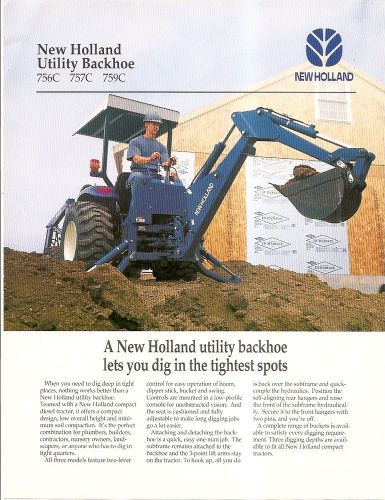 Equipment Brochure - New Holland - 756C 757C 759C Utility Backhoe 1999 (E2008)