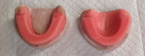 Dental TEETH MODEL BASE SET Edentulous Plaster Denture Wax Bite Rims