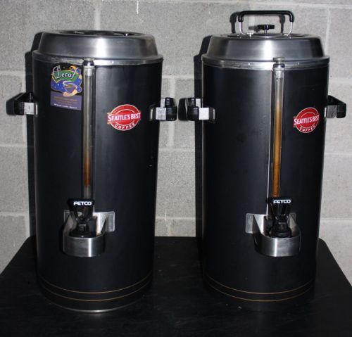 Two fetco luxus tdp-30 3 gal canisters thermal dispensers for sale