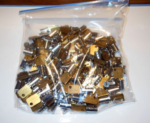 110 lot of haworth lock cores ka series with matched keys steelcase finish for sale