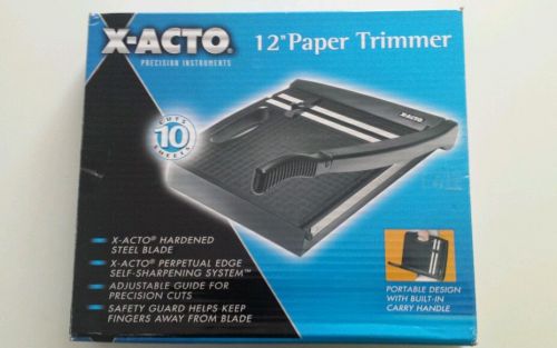 NEW X ACTO 12 Inch Paper Trimmer Black Plastic Guillotine Style cuts 10 Sheets