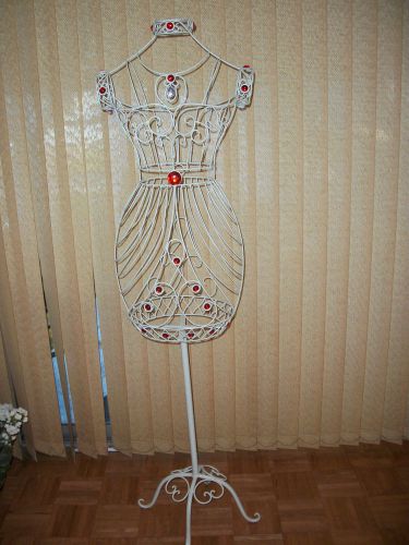 Decorative White Metal Dress Form 60&#034;