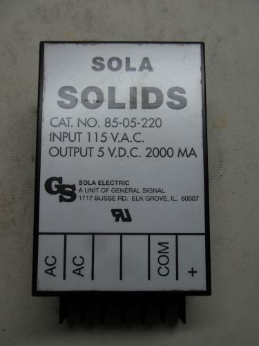 (H14) 1 NEW SOLA 85-05-220 POWER SUPPLY