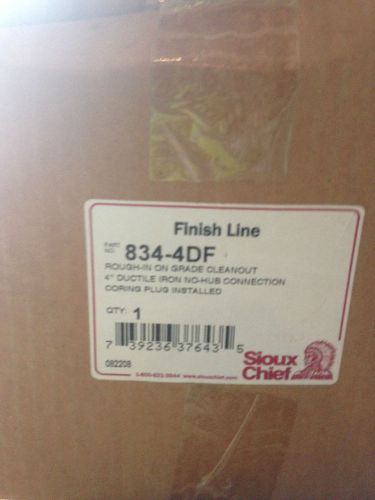 Sioux Finishline 834-4DP 4&#039;&#039; No Hub Cleanout Roughin