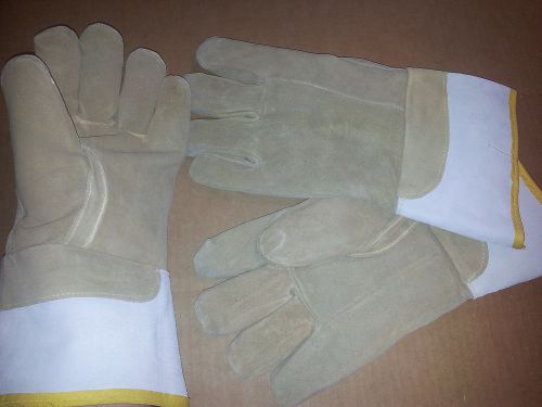 New 1 pair 171-fm leather welding glove 13&#039;&#039; xl 4&#039;&#039; cuff high heat flame  kevlar for sale