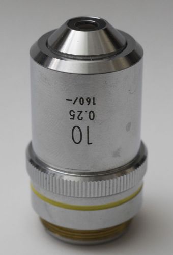 Nikon 10x 0.25 160mm Microscope Objective RMS Optiphot Labophot