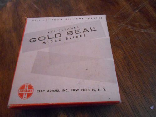 pre-cleaned gold seal micro slides 1962