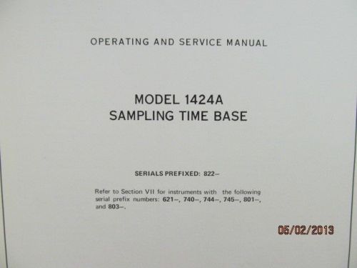 Agilent/HP 1424A Sampling time base delay generator service manual/schems 822-