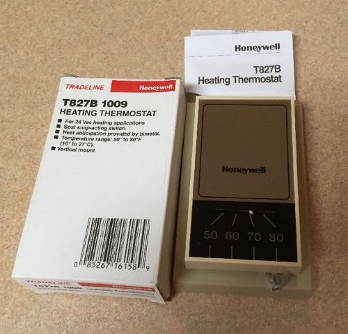 Honeywell Heating Thermostat T827B 1009 Tradeline