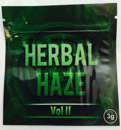 100 Herbal Haze 3g EMPTY** mylar ziplock bags (good for crafts incense jewelry)