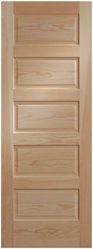 5 panel clear pine craftsman raised panel stain grade solid core interior doors for sale