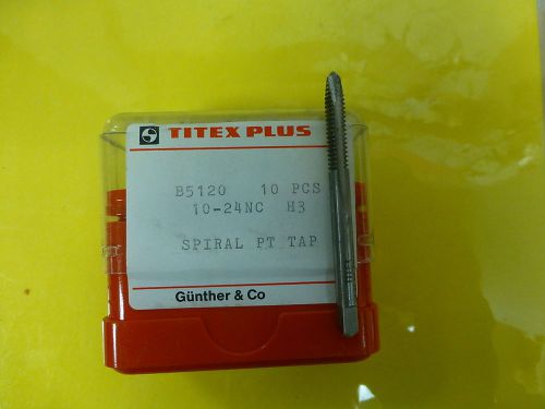 SPIRAL POINT TAP 10-24 HIGH SPEED STEEL 2 FLUTE GH3 TITEX GERMANY NEW $2.35