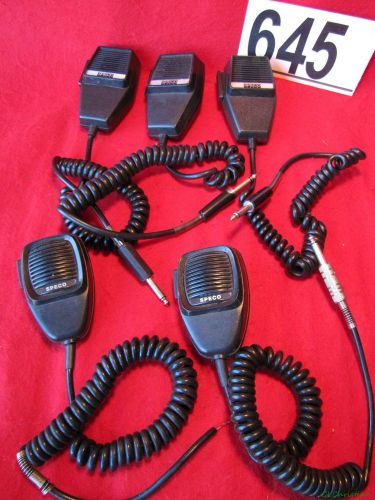 LOT OF 5 ~ SPECO HAND PALM MIC MICROPHONES ~ #645