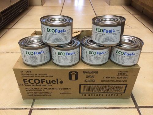 ECOFUEL STERNO 4 HOUR COOK 6 HOUR WARM CAN RE USE NON FLAMMABLE 6 CANS GREENER