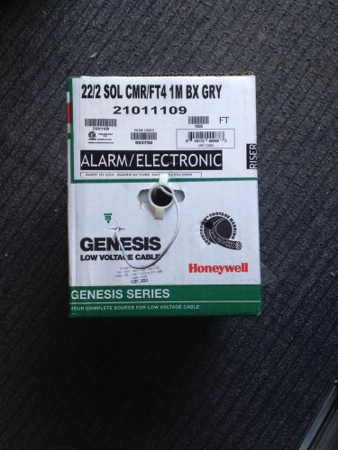 1000 FT HONEYWELL GENESIS LOW VOLTAGE CABLE 21011109 22/2 SOL CMR/FT4 1M BX GRY
