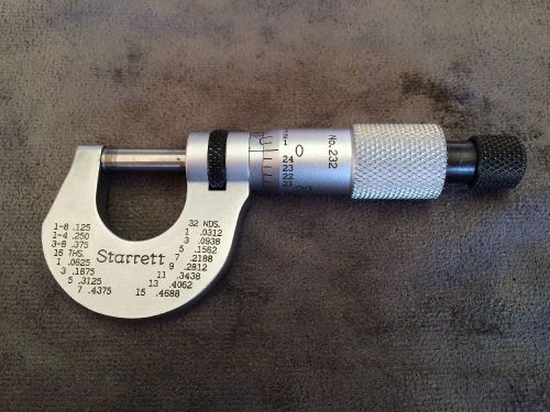 Starrett 232 .001   0-1/2&#039; micrometer  micrometer tool