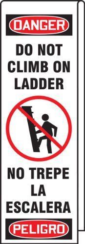 Accuform signs klb761 ladder shield wrap  legend &#034;danger do not climb on ladder&#034; for sale
