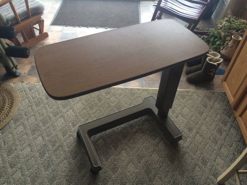 Laptop Food Tray Table Rolling Desk Hospital Over Bed Overbed USABLE WITH CHAIR
