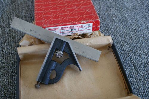 Starrett 11h-6-4r 6-inch comb square cast iron head and black wrinkle - xerox for sale