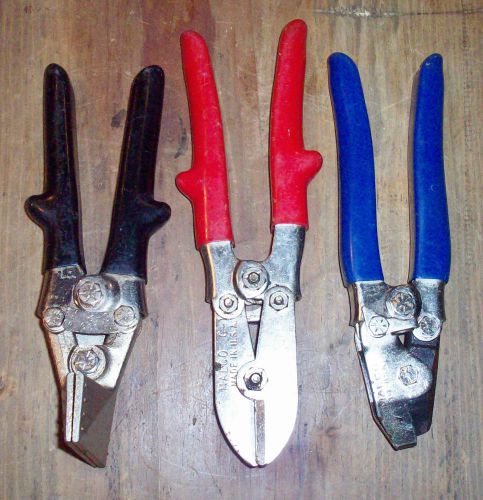 Malco sheet metal tools  hvac 3 piece set includes 3&#034; s-2 , c-1, and n-1 for sale
