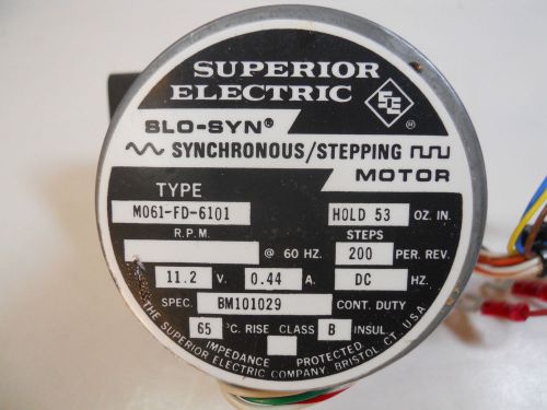 Superior Electric Slo-Syn Synchronous Stepping Motor, Type MO61-FD-6101