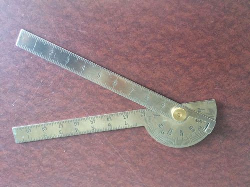 Stainless Steel Round Head Rotary Protractor Angle Ruler Measuring Tool